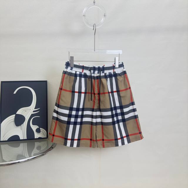 Top version difference currency Style: Burberry Bbr striped beach built-in mesh