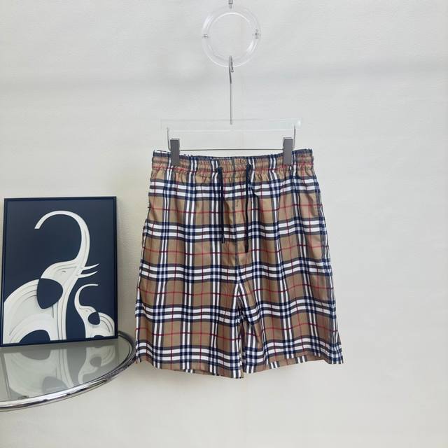 Top version difference currency Style: Burberry Bbr striped beach built-in mesh