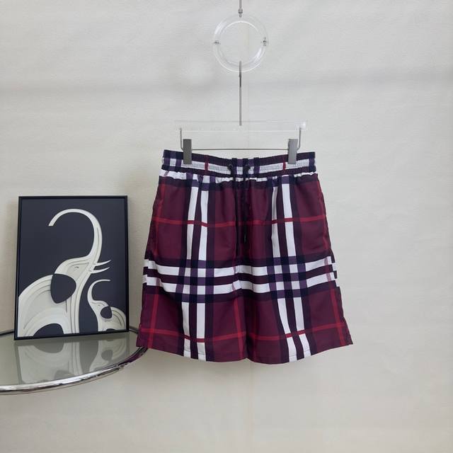Top version difference currency Style: Burberry Bbr striped beach built-in mesh