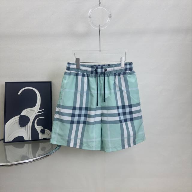 Top version difference currency Style: Burberry Bbr striped beach built-in mesh