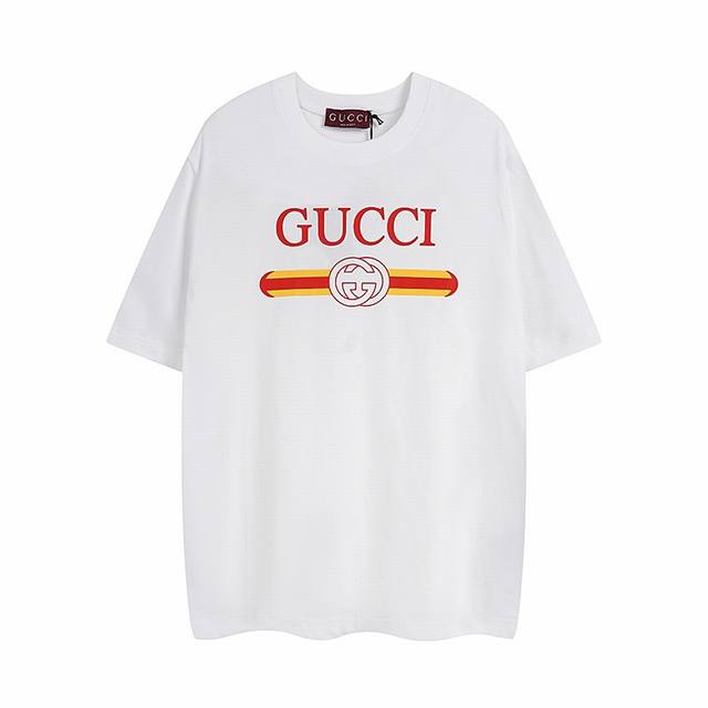 Available all year round Gucci orange stripe empty G print short sleeves Made of