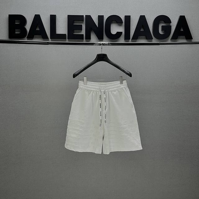 Balenciaga Lv25 summer 400G heavy washed burnt flower shorts mold laser burnt fl