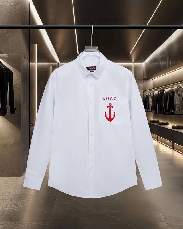 Gucci Gucci hits the classic chest anchor logo letter embroidered long-sleeved s