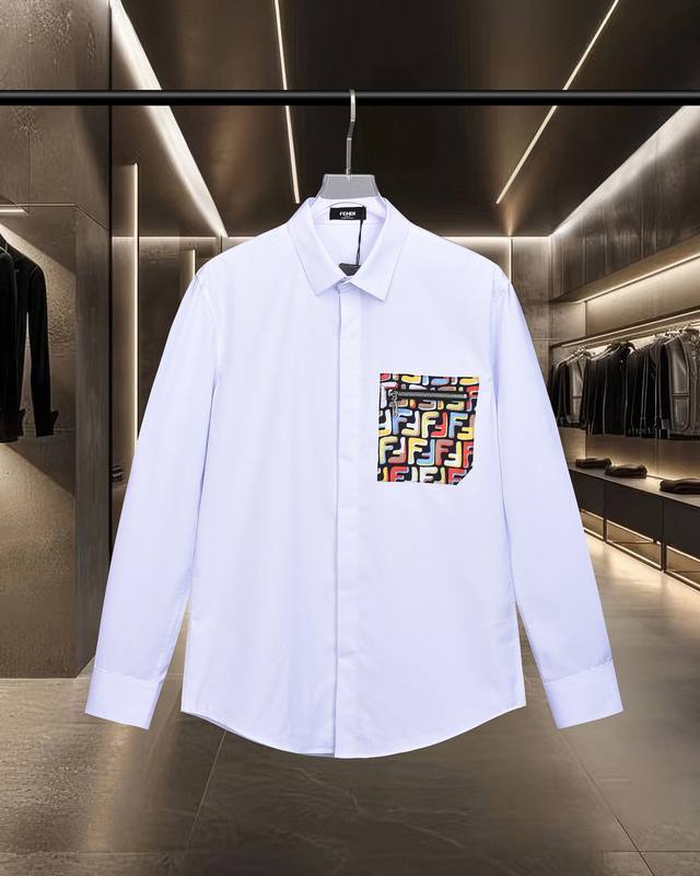 Fendi Fendi hot-selling item is coming. Long-sleeved shirt with colorful bullet