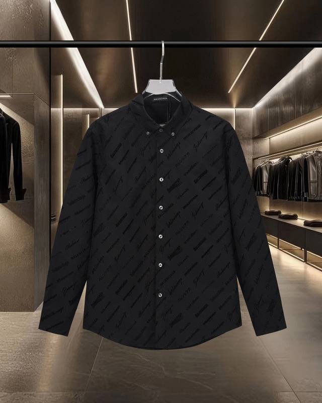 Balenciaga Paris hit classic full-print barrage flocking logo letter long-sleeve