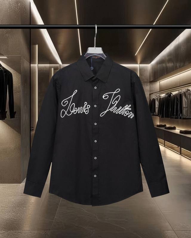 Lv Louis Vuitton hits the market Retro handmade embroidery line Logo long-sleeve