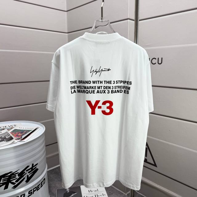 Y3*Yamamoto*Yoshi 2025 spring and summer new simple signature letters red flocki