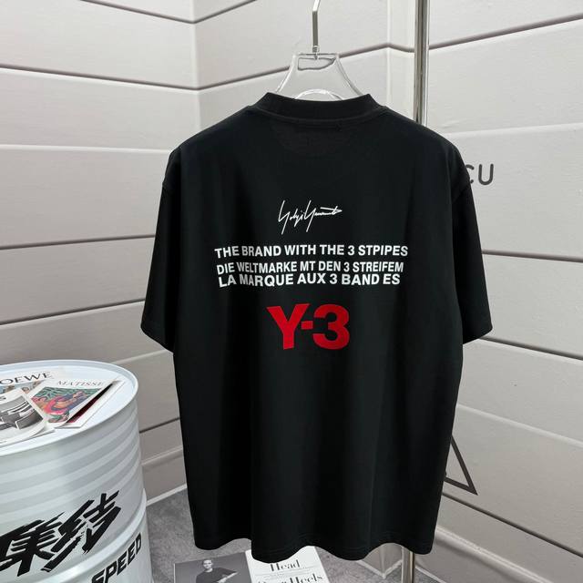 Y3*Yamamoto*Yoshi 2025 spring and summer new simple signature letters red flocki