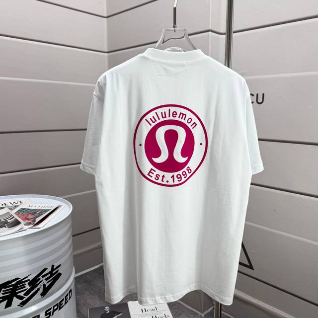 Lulu*Lemon*Lulu 2025 spring and summer new short-sleeved T-shirt with classic le