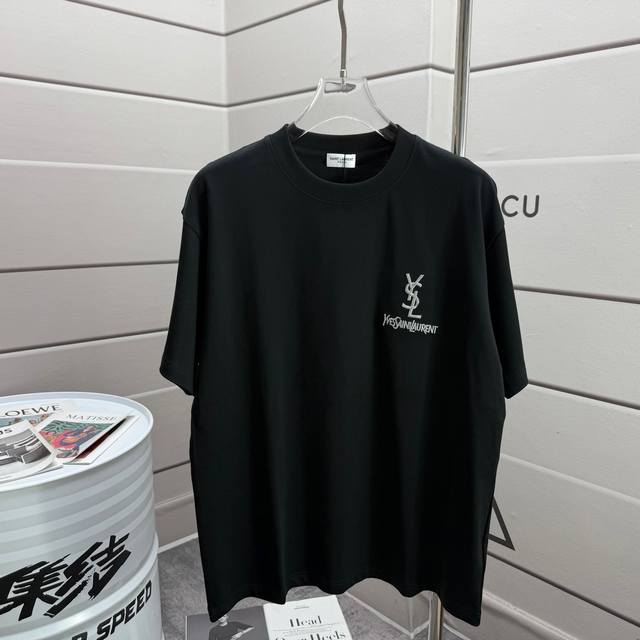 Ysl*Saint Laurent* 2025 Spring and Summer New Classic Letter Silver Line Embroid