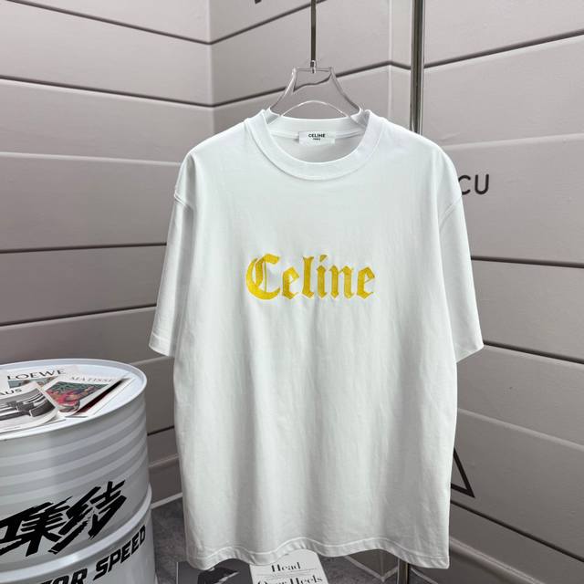 Celi*Ne 2025 Spring and Summer Simple Letter Embroidery Craft Personalized Logo