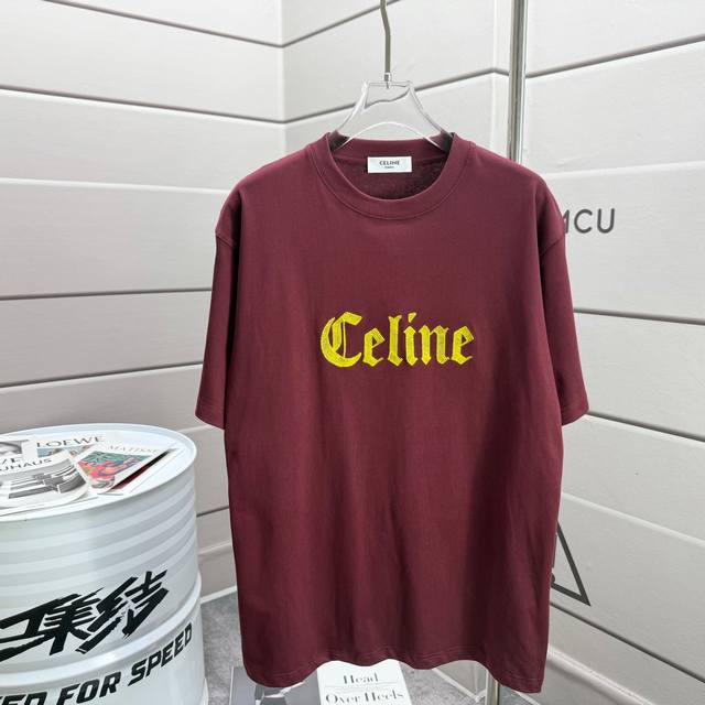 Celi*Ne 2025 Spring and Summer Simple Letter Embroidery Craft Personalized Logo