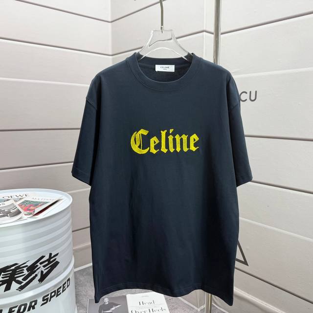Celi*Ne 2025 Spring and Summer Simple Letter Embroidery Craft Personalized Logo