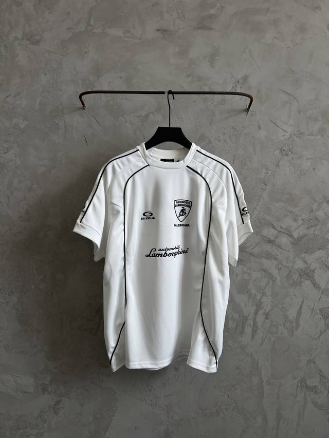 Balenciaga X Lamborghni joint new Balenciaga Lamborghini jersey 25Ss new summer