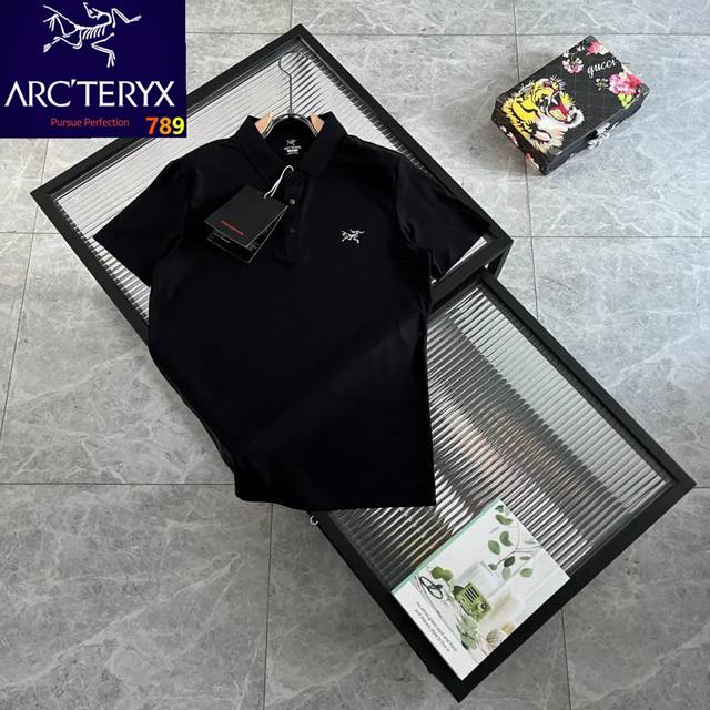 Arcteryx lapel chest logo short-sleeved T-shirt, men's summer Polo shirt short s