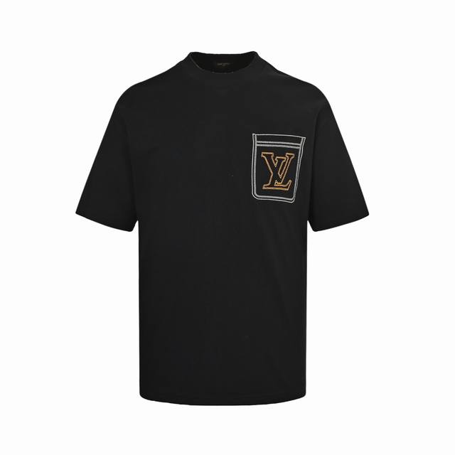 Louis Vuitton 25Ss line fake pocket embroidery short sleeves The fabric is made