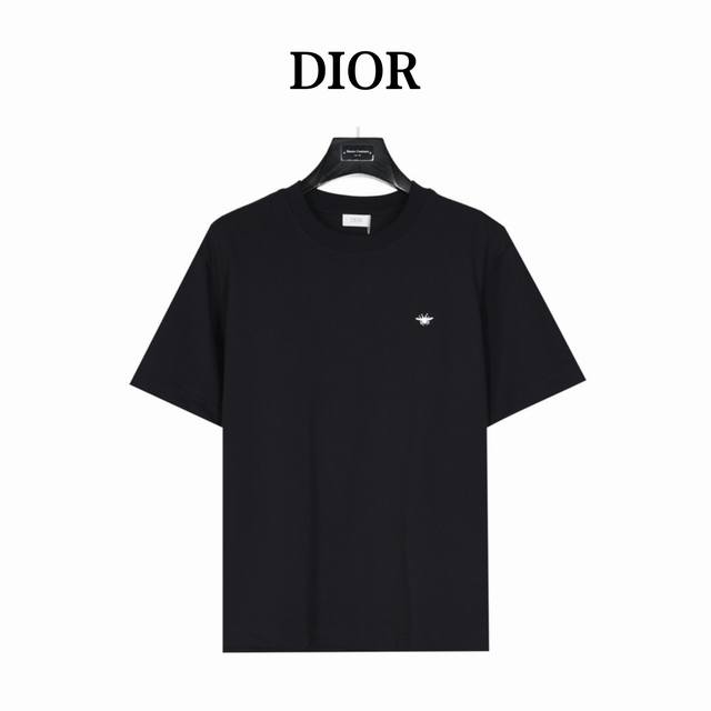 Dior Dior Bee Embroidered Logo Couple Short Sleeve T-shirt A classic among class