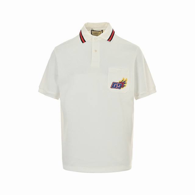 Gucci 24Ss Dragon Year Limited Pocket Embroidery Polo Short Sleeve New Spring an