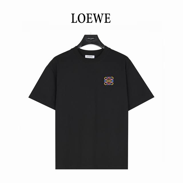 Loewe 25Ss short-sleeved T-shirt with colorful logo embroidery on the chest Purc