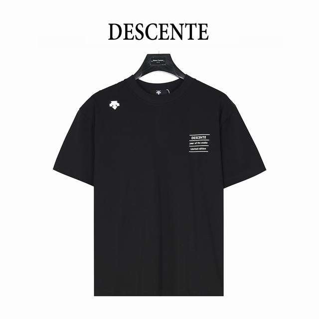 Descente 25Ss short-sleeved T-shirt with letter logo printed on the chest The fa