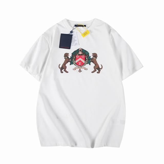 Lv Cotton T-shirt with decorative details Inspired by the dog walkers of Westmin