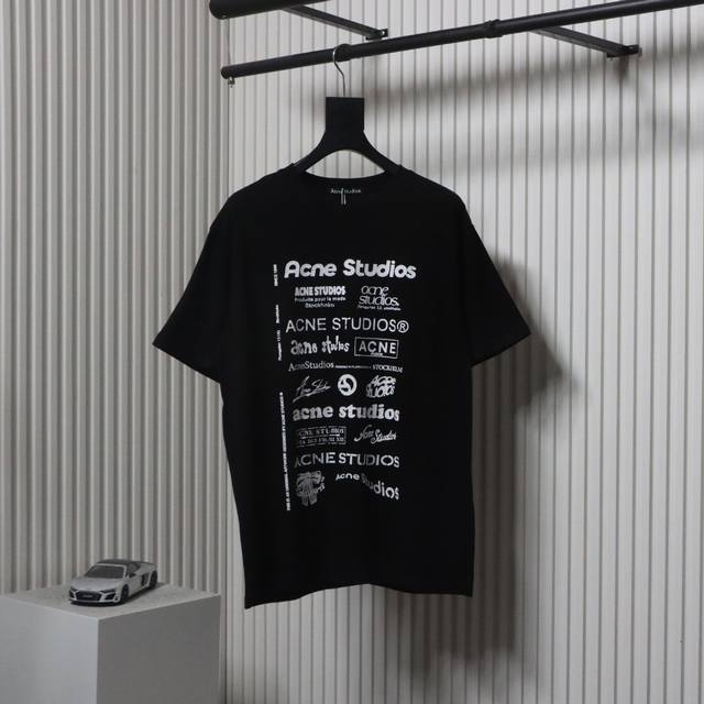 Acne Studios 25Ss Multi-label full-print logo short-sleeve full-print element de