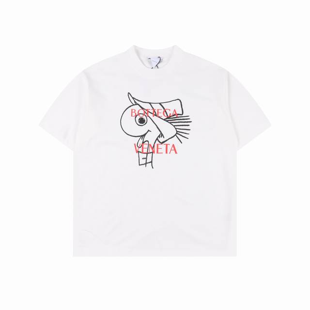 Bottega Veneta Bv 25Ss snake pattern letter embroidered short-sleeved T-shirt Si