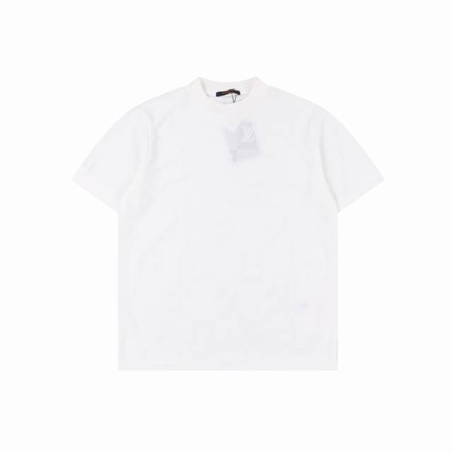 Louis Vuitton 25Ss Ice-feeling full-print checkerboard jacquard short-sleeved T-