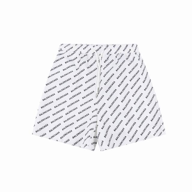 Balenciaga 25Ss full print barrage shorts A must-have casual shorts for beach tr