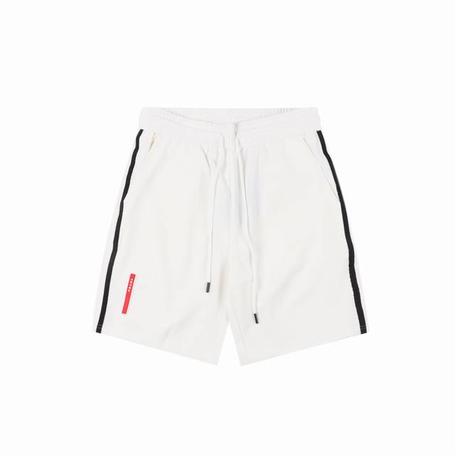Prada 24Ss Red Logo Striped Shorts Unisex Brand New Aesthetic Inspiration Fun De