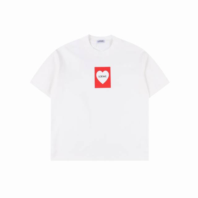 Loewe 25Ss Heart Short Sleeve T-shirt The fabric is made of customized 240G 26-c