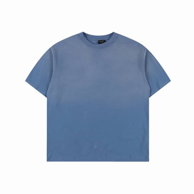 Balenciaga tie-dyed snowflake back letter hand-painted short-sleeved T-shirt The