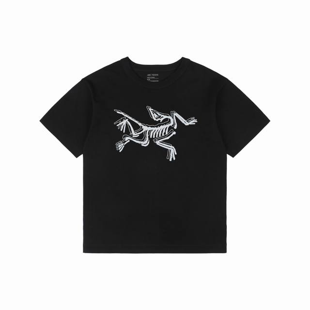 Chest line skeleton print short sleeves K07 Size: S-Xxl