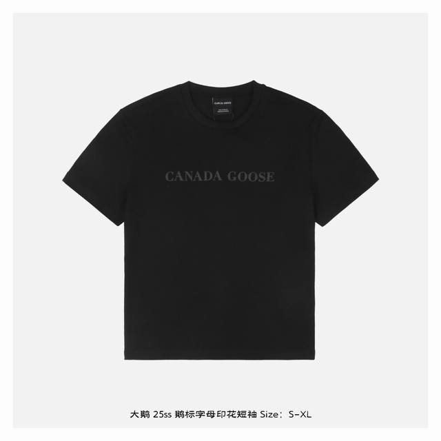 Big Goose 25Ss Goose Logo Letter Printed Short Sleeves The fabric is made of 16-