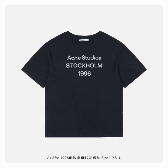 Acne Studios 25Ss 1996 mottled letter print short sleeves purchased from the ori