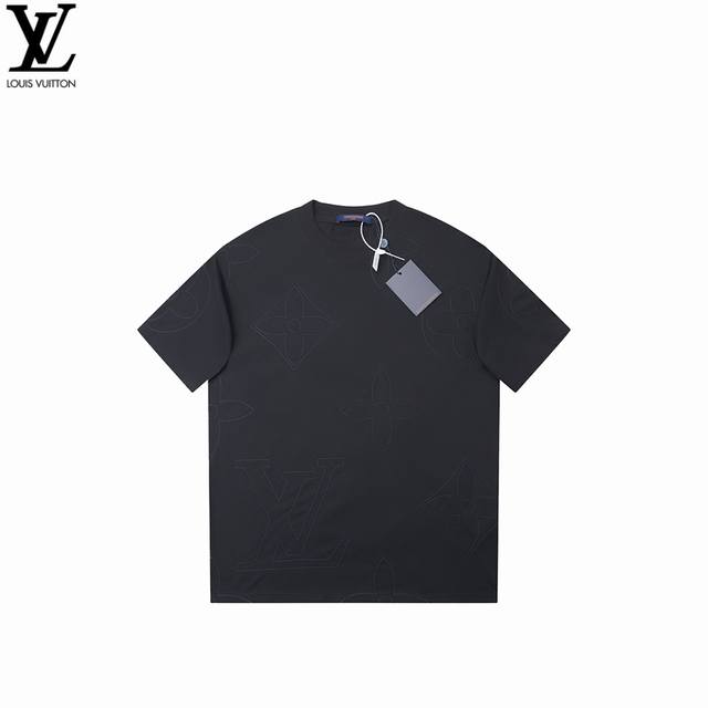 Louis Vuitton 2025Ss white chain embroidery round neck short sleeves Full chain