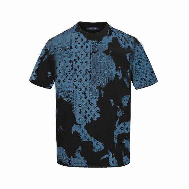 Louis Vuitton Louis Vuitton old flower cashew flower tie-dyed short-sleeved T-sh