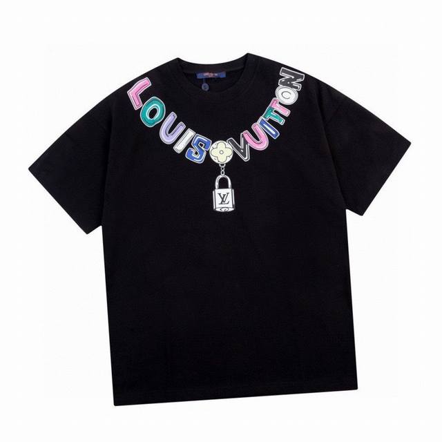 Louis Vuitton Summer new classic necklace pendant colorful letter round neck sho