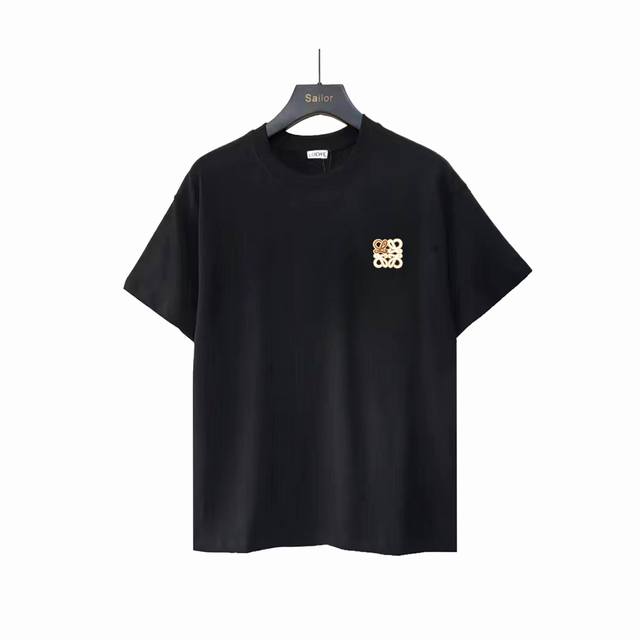 Actual details + size chart Loewe color matching letter towel embroidery short s