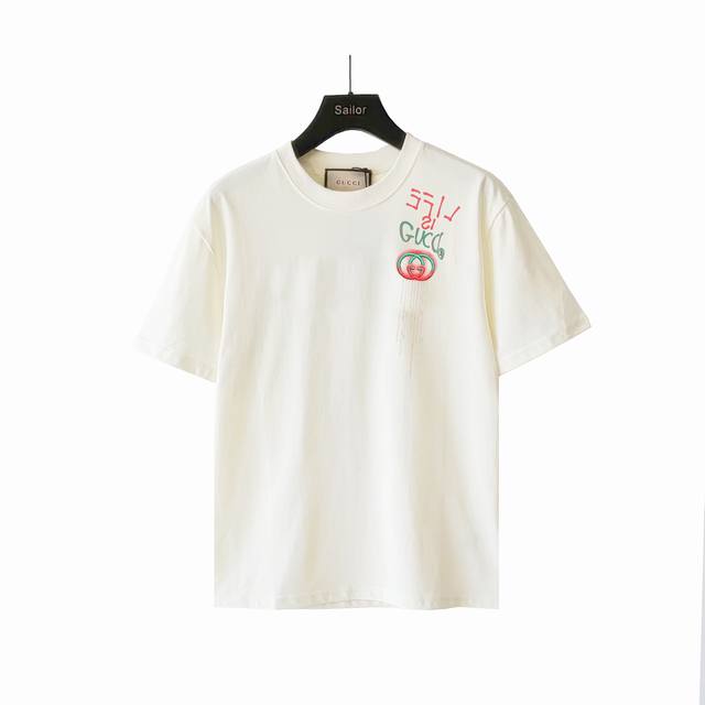 Actual detail pictures + size chart Gucci classic Roman letters embroidered shor