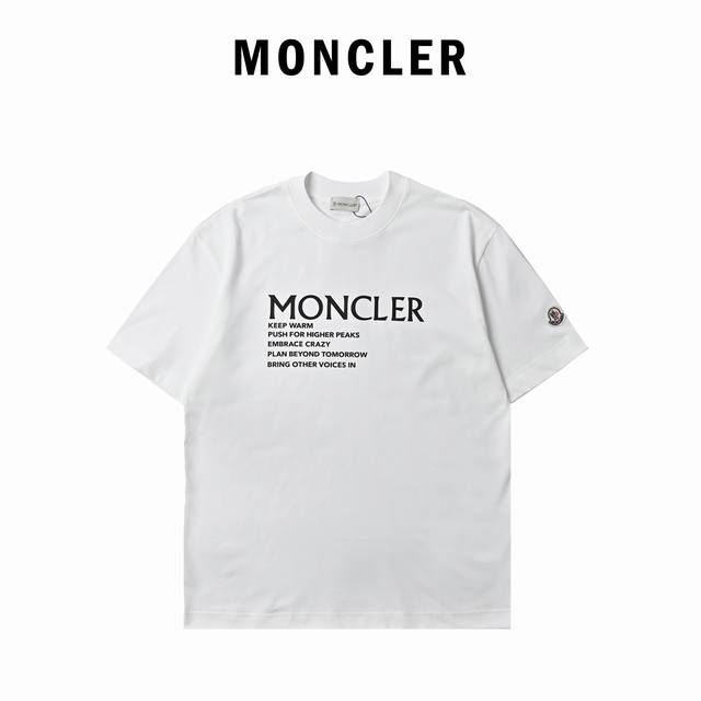 Moncler English Short Sentences Short Sleeve T-shirt It is made of high-quality
