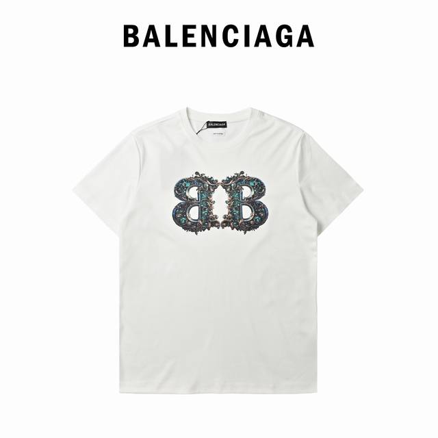Balenciaga 2025 new diamond totem short-sleeved T-shirt Balenciaga 2025 new T-sh