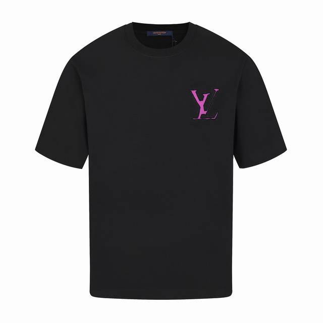 Louis Vuitton 25Ss hand-cut color-blocked short-sleeved shirt The fabric is made