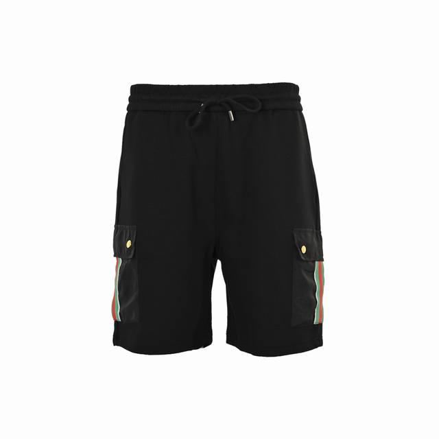 Gucci 24Ss pocket red and green ribbon shorts Inspired by the 1980s retro, custo