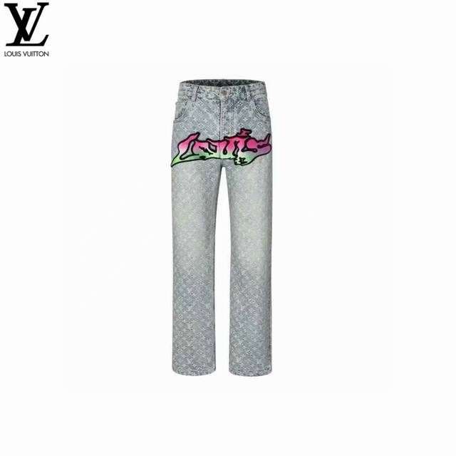 Louis Vuitton gradient graffiti full print front and back flame toothbrush embro