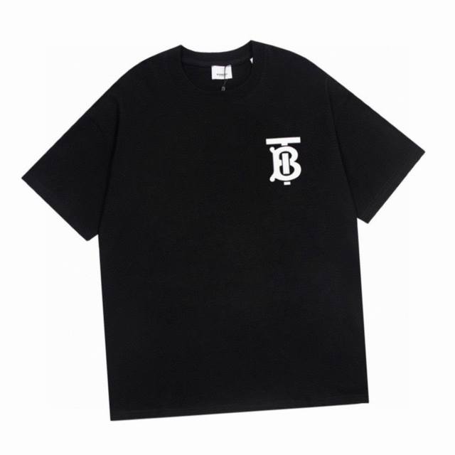 Burberry Summer new classic chest Tb offset round neck short-sleeved T-shirt, hi