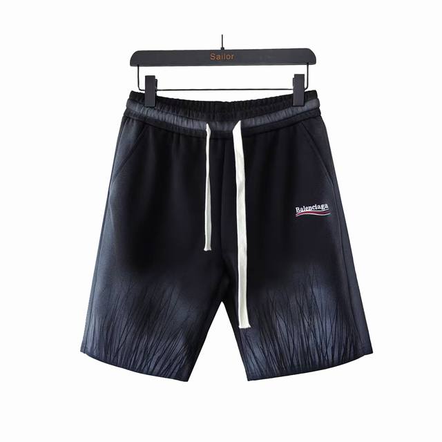Actual details + details Balenciaga wave embroidery graffiti inkjet pattern shor