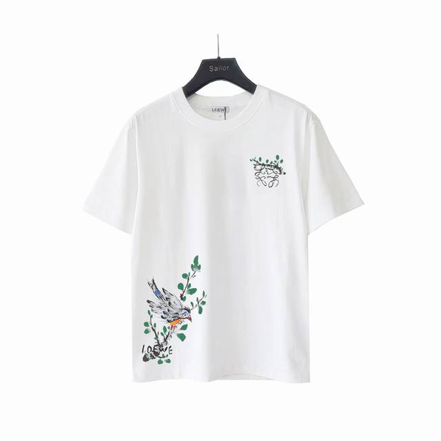 Actual details + size chart Loewe graffiti logo short-sleeved T-shirt Customized