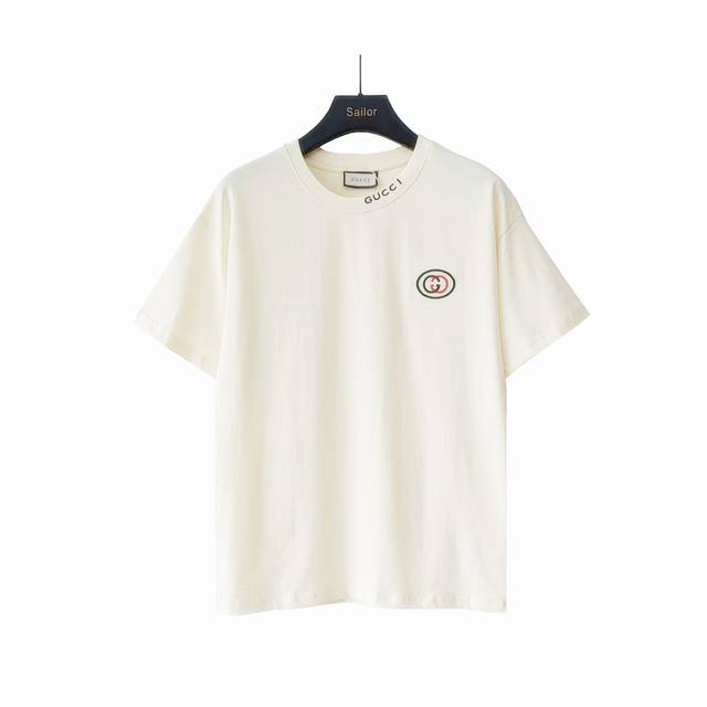 Actual shot details + details Gucci double Glogo embroidered small logo short sl
