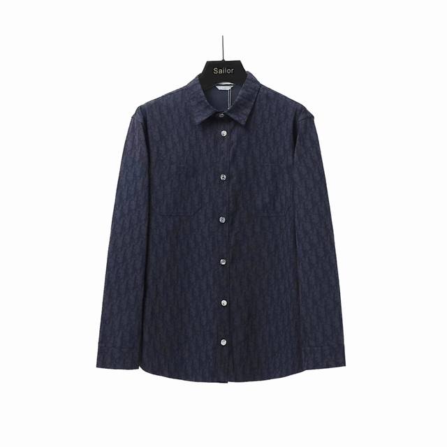 Actual shot details + size chart Dior Dr letter yarn-dyed full-length Logo jacqu